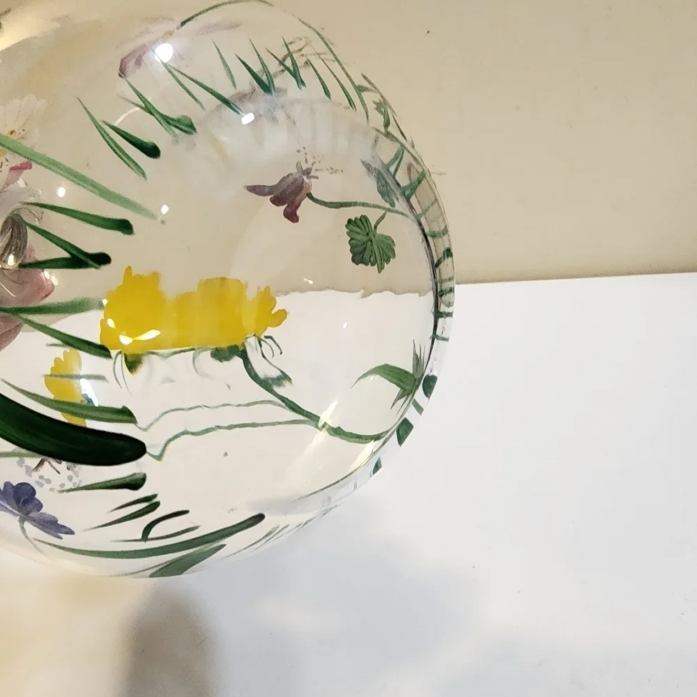 Royal Danube Crystal Floral Handpainted Decanter and Stopper